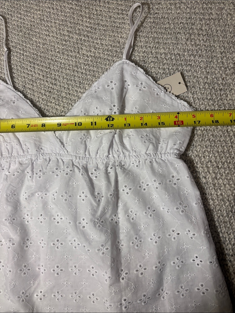 White Eyelet Lace Camisole - Picture 3 of 9